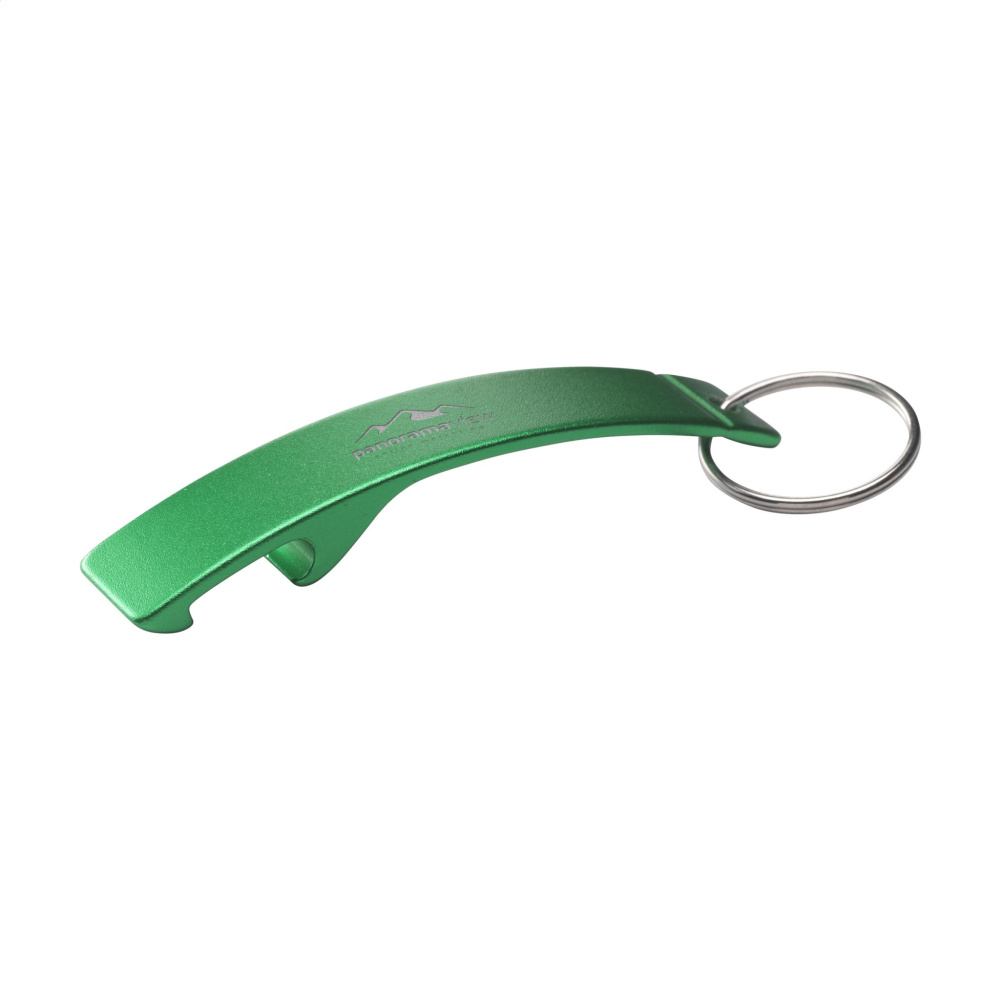 Logotrade promotional gift image of: Alu Opener GRS Recycled keyring