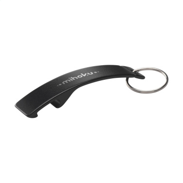 Logotrade promotional item picture of: Alu Opener GRS Recycled keyring