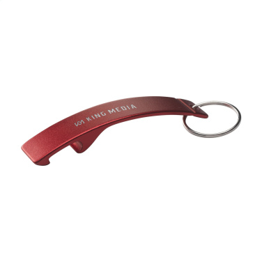 Logo trade advertising products image of: Alu Opener GRS Recycled keyring