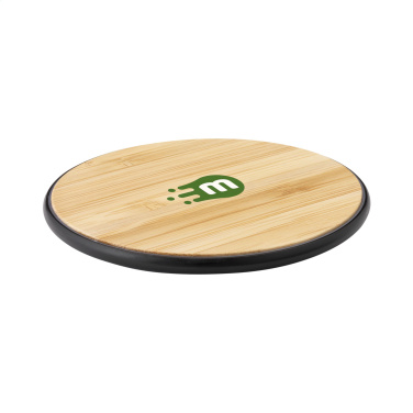 Logo trade promotional products image of: Bamboo 10W Wireless Charger wireless fast charger