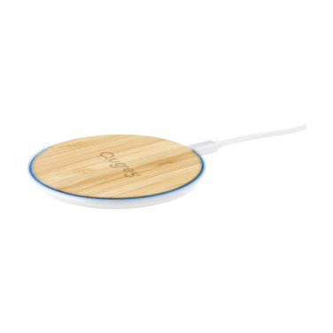 Logo trade promotional items picture of: Bamboo 10W Wireless Charger wireless fast charger