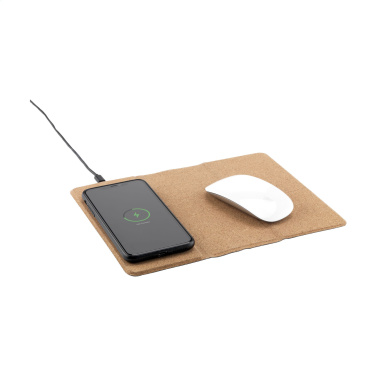 Logo trade business gift photo of: Cork Wireless Charging Mousepad