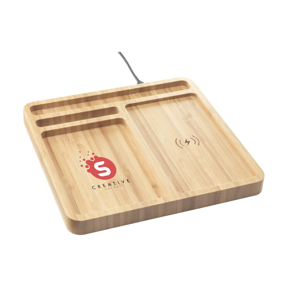 Logotrade promotional gift picture of: Bamboo Organizer charger