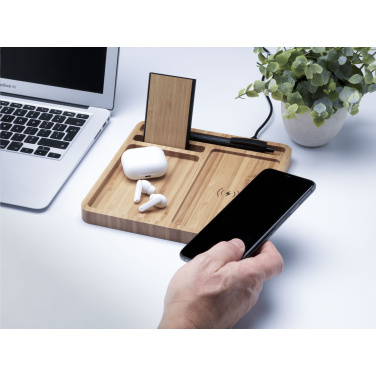 Logo trade business gift photo of: Bamboo Organizer charger