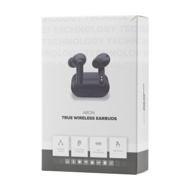 Logo trade promotional giveaway photo of: Aron TWS Wireless Earbuds in Charging Case