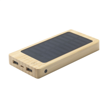 Logo trade business gift photo of: Solar Powerbank 8000+ Wireless Charger