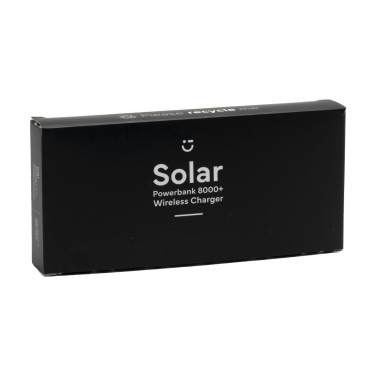 Logo trade advertising product photo of: Solar Powerbank 8000+ Wireless Charger