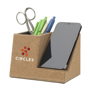 Logotrade promotional gift picture of: Ecork Pen Holder Wireless Charger