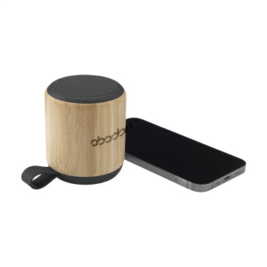 Logotrade promotional item image of: Timor Bamboo Wireless Speaker