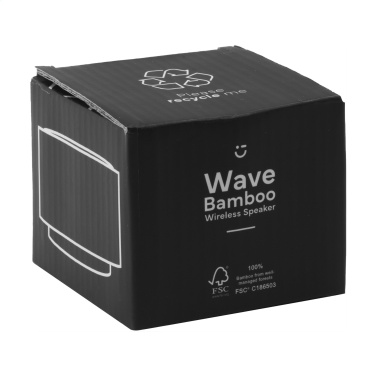 Logo trade promotional giveaways image of: Wave Bamboo Wireless Speaker