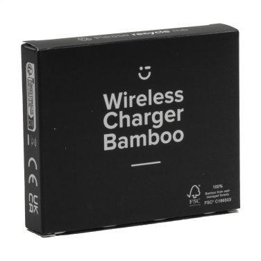 Logo trade promotional gifts image of: Bamboo Wireless Charger 15W