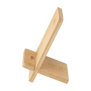 Logo trade advertising products image of: Miyo Bamboo Phone Stand