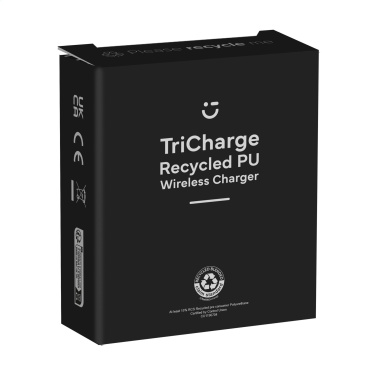 Logo trade promotional giveaway photo of: TriCharge RCS  Recycled PU Wireless Charger