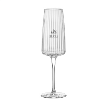 Logo trade business gifts image of: Ribbio Champagne glass 255 ml