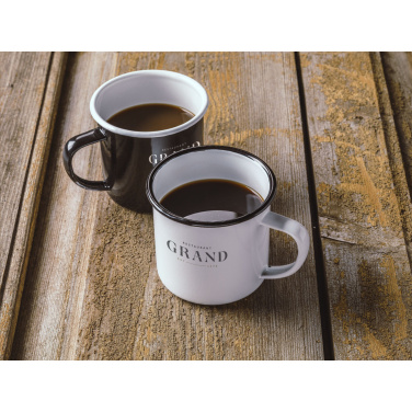 Logo trade promotional giveaways picture of: Retro Enamel Mug 350 ml