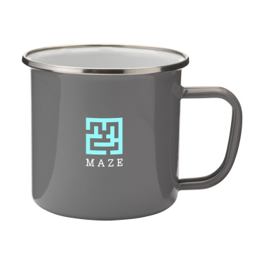 Logotrade advertising product picture of: Retro Silver Enamel Mug 350 ml