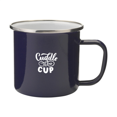 Logotrade promotional item picture of: Retro Silver Enamel Mug 350 ml