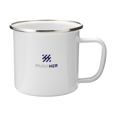 Logotrade business gift image of: Retro Silver Enamel Mug 350 ml