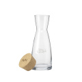 Ypsilon Carafe 1 L with a cork cap, transparent