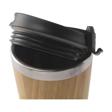 Logo trade promotional items image of: Tokyo 450 ml bamboo thermo cup