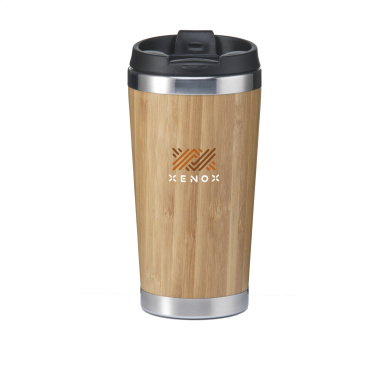 Logo trade promotional product photo of: Tokyo 450 ml bamboo thermo cup