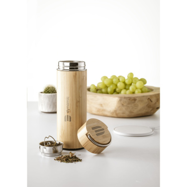 Logo trade corporate gift photo of: Nikko 330 ml bamboo thermo bottle/thermo cup