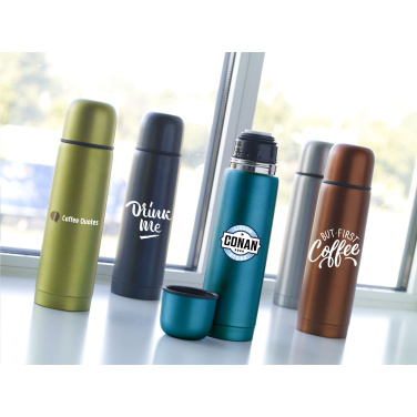 Logotrade corporate gift picture of: Frosted Bottle RCS Recycled Steel 500 ml thermo bottle