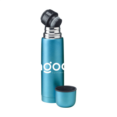 Logo trade promotional items image of: Frosted Bottle RCS Recycled Steel 500 ml thermo bottle