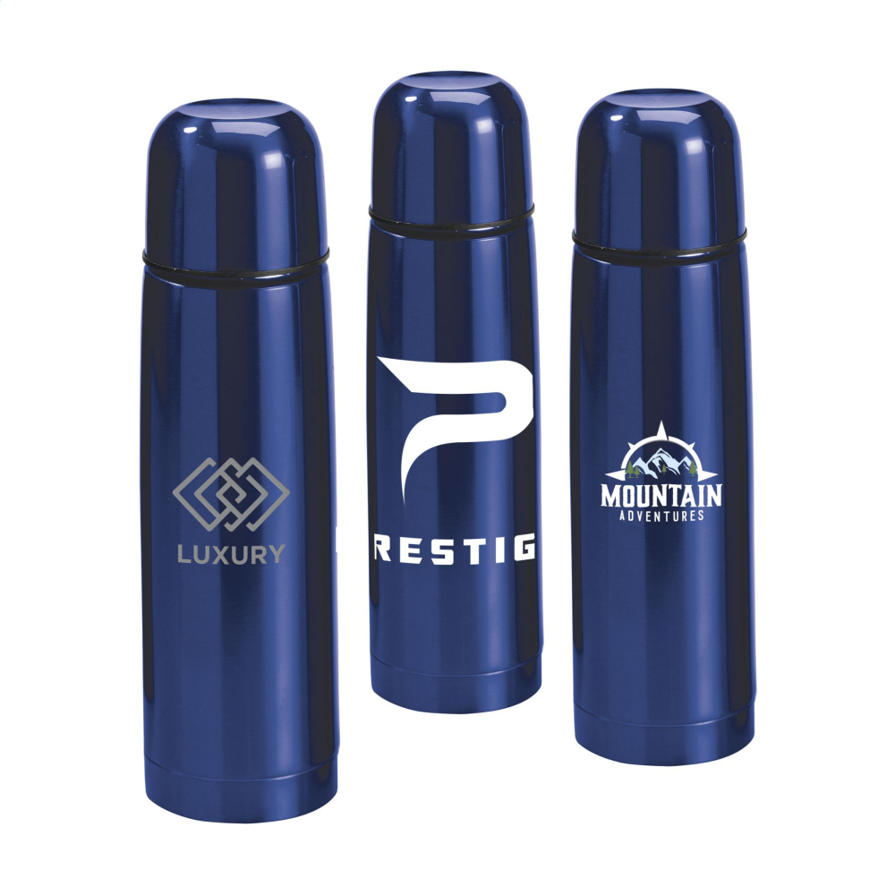 Logo trade business gift photo of: ThermoColour RCS Recycled Steel 500 ml thermo bottle