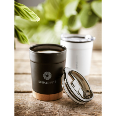 Logotrade promotional giveaway image of: Kobe Bamboo RCS Recycled Steel 350 ml coffee cup