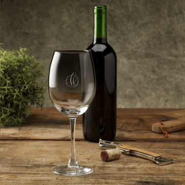 Logo trade promotional giveaways image of: Smokey Wine Glass 465 ml