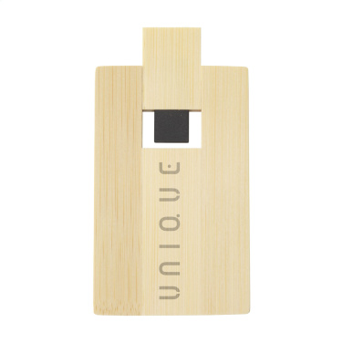 Logotrade corporate gift picture of: CreditCard USB Bamboo 8 GB