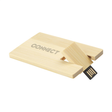 Logotrade business gifts photo of: CreditCard USB Bamboo 32 GB