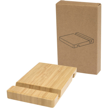 Logo trade promotional products image of: Bubup bamboo 2-angled tablet and phone stand