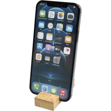 Logotrade corporate gift image of: Bosona bamboo phone holder with keychain