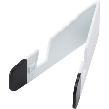 Logo trade business gift photo of: Buna recycled plastic foldable tablet and phone stand