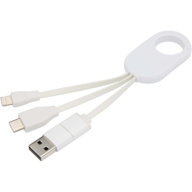 Logo trade promotional gifts image of: Troop 4-in-1 recycled plastic charging cable