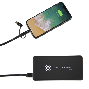 Logo trade corporate gifts image of: SCX.design P30 8000 mAh light-up solar power bank