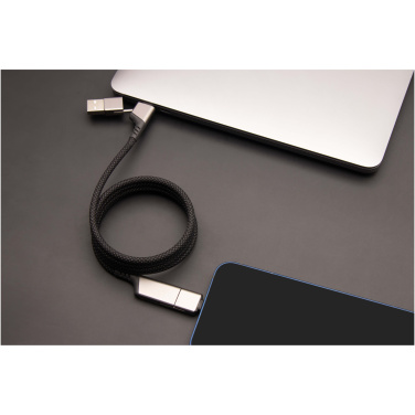 Logo trade promotional gifts picture of: SCX.design C52 100W 4-in-1 rPET magnetic ultra fast charging cable 