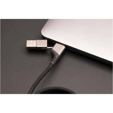 Logo trade promotional merchandise picture of: SCX.design C52 100W 4-in-1 rPET magnetic ultra fast charging cable 