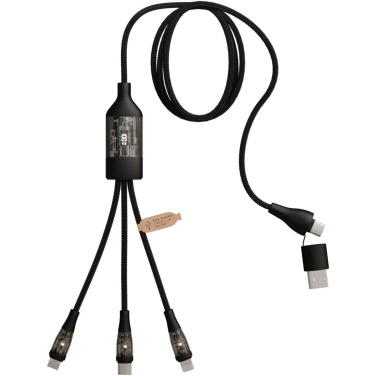 Logotrade promotional product image of: SCX.design C50 5-in-1 fast charging 100W/5A cable with digital display