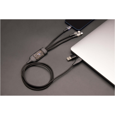 Logo trade promotional products picture of: SCX.design C50 5-in-1 fast charging 100W/5A cable with digital display