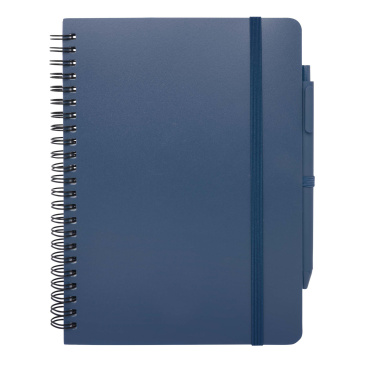 Logo trade advertising products image of: Thalaasa A5 ocean-bound hard cover notebook with ballpoint pen (black ink)