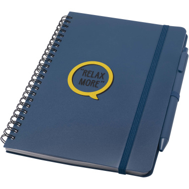 Logotrade corporate gift picture of: Thalaasa A5 ocean-bound hard cover notebook with ballpoint pen (black ink)