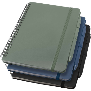 Logotrade corporate gift picture of: Thalaasa A5 ocean-bound hard cover notebook with ballpoint pen (black ink)