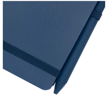 Logo trade promotional merchandise picture of: Thalaasa A6 hard cover ocean-bound notebook with ballpoint pen (black ink)