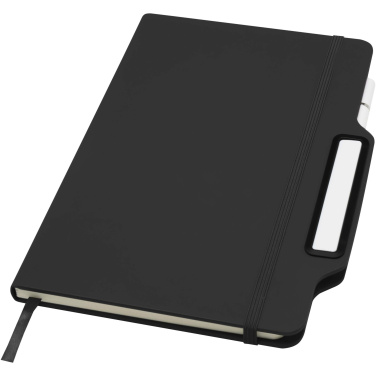 Logotrade promotional giveaway picture of: Nexus A5 hard cover notebook with pen and pencil combo (black ink)