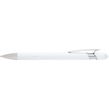 Logo trade promotional giveaways image of: Kish ballpoint pen with silver finish (blue ink)