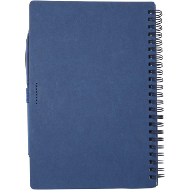 Logo trade corporate gift photo of: Slate reusable soft cover notebook and pen set (black ink)