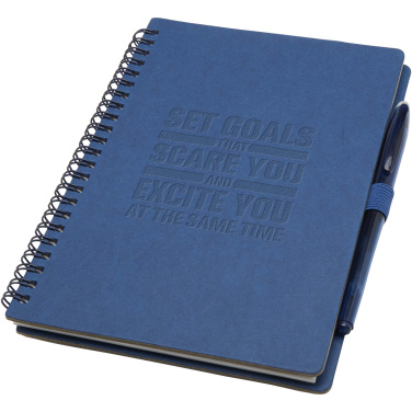 Logo trade promotional products image of: Slate reusable soft cover notebook and pen set (black ink)